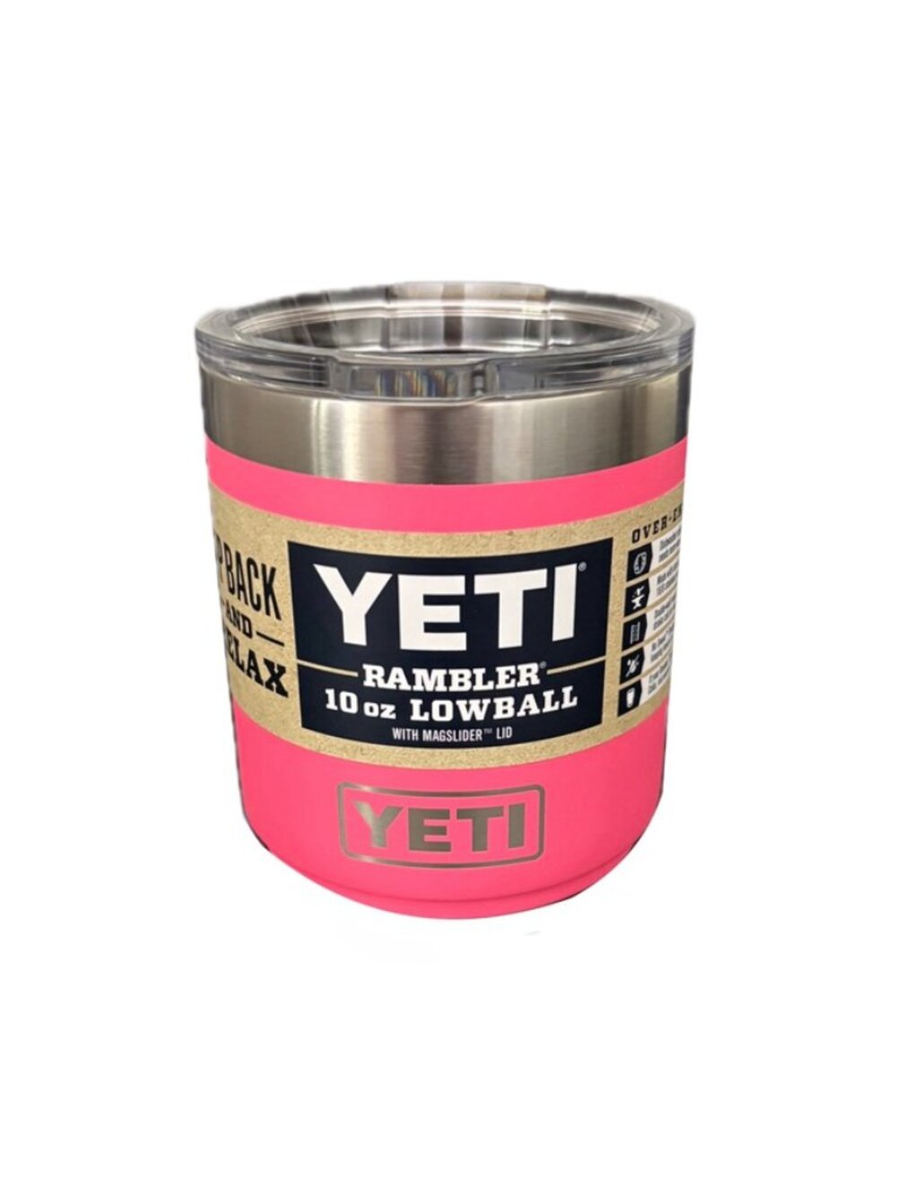 YETI Rambler 10 oz Lowball Tumbler Magslider™ Lid Insulated Tropical Pink NEW